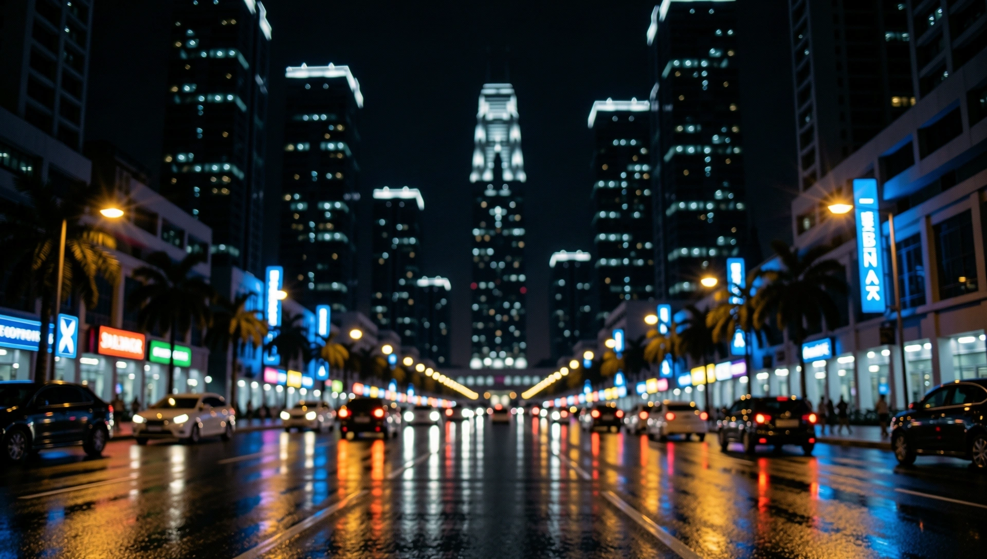 Jakarta urban nightscape